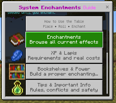 System Enchantements screenshot 5