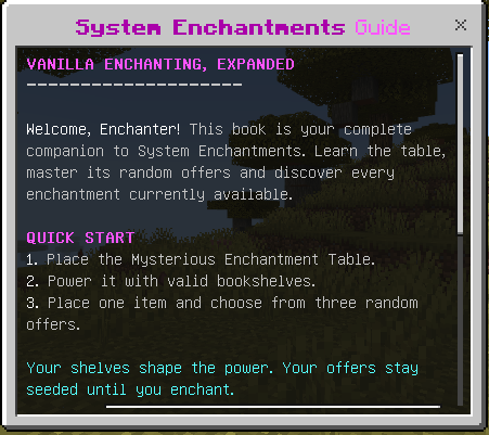 System Enchantements screenshot 4